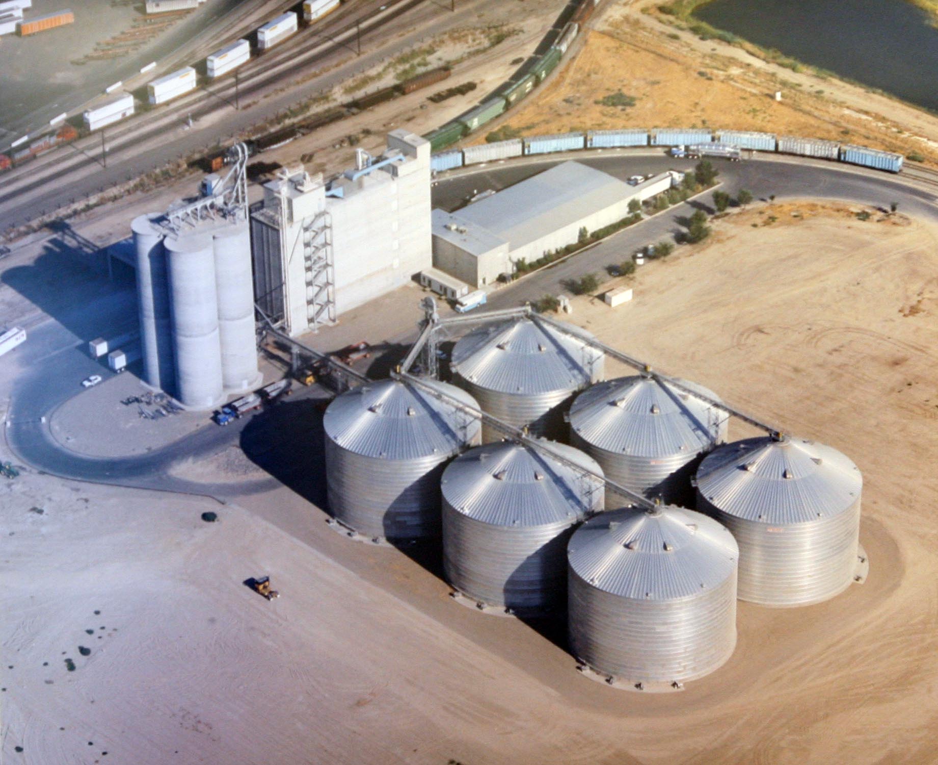 Illustration of flour mill faciilty in Fresno, California